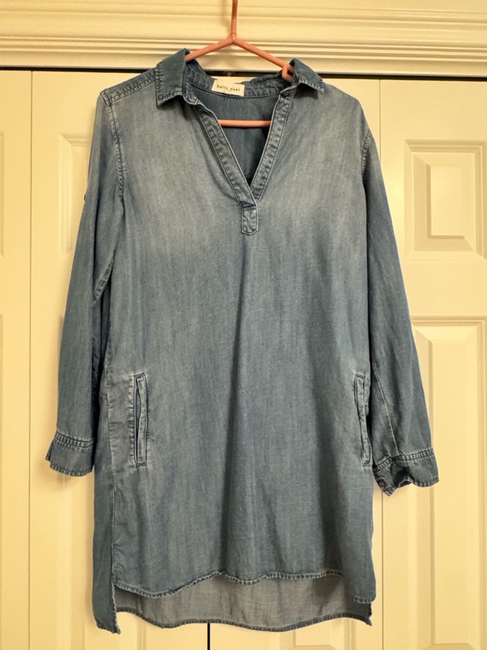 Bella Dahl Light Wash Denim Shirt Dress